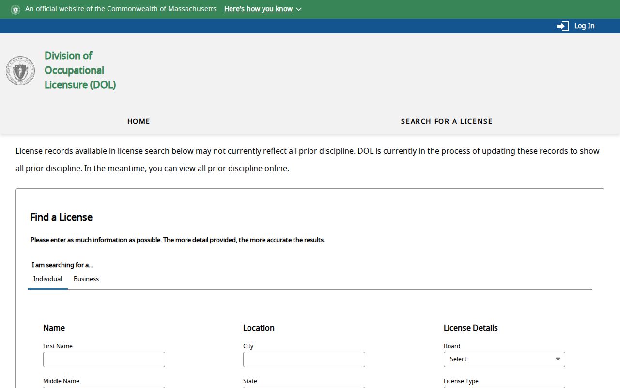 Acton residents directory Massachusetts eLIPSE license search